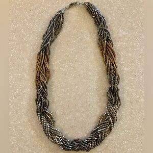 Loft Beaded Braided Necklace